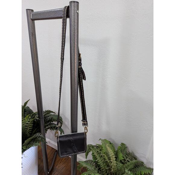 Cowhide Rodeo Western Turquoise Stone Mini Crossbody Small Purse - Picture 3 of 13